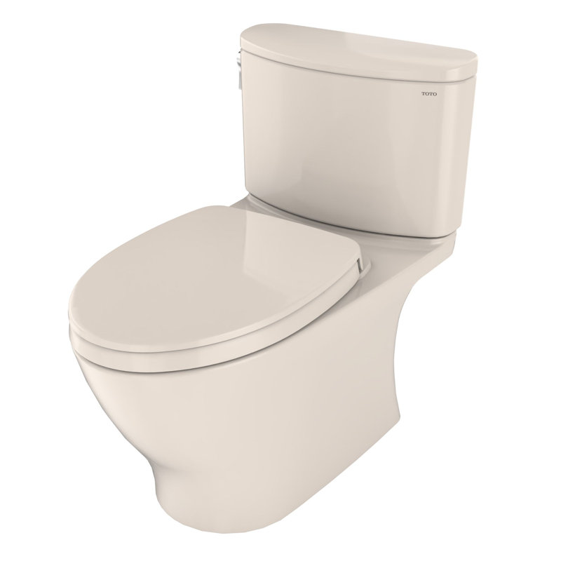 Aquia® IV Dual-Flush Elongated Two-Piece Toilet (Seat Included), Left, Sedona Beige