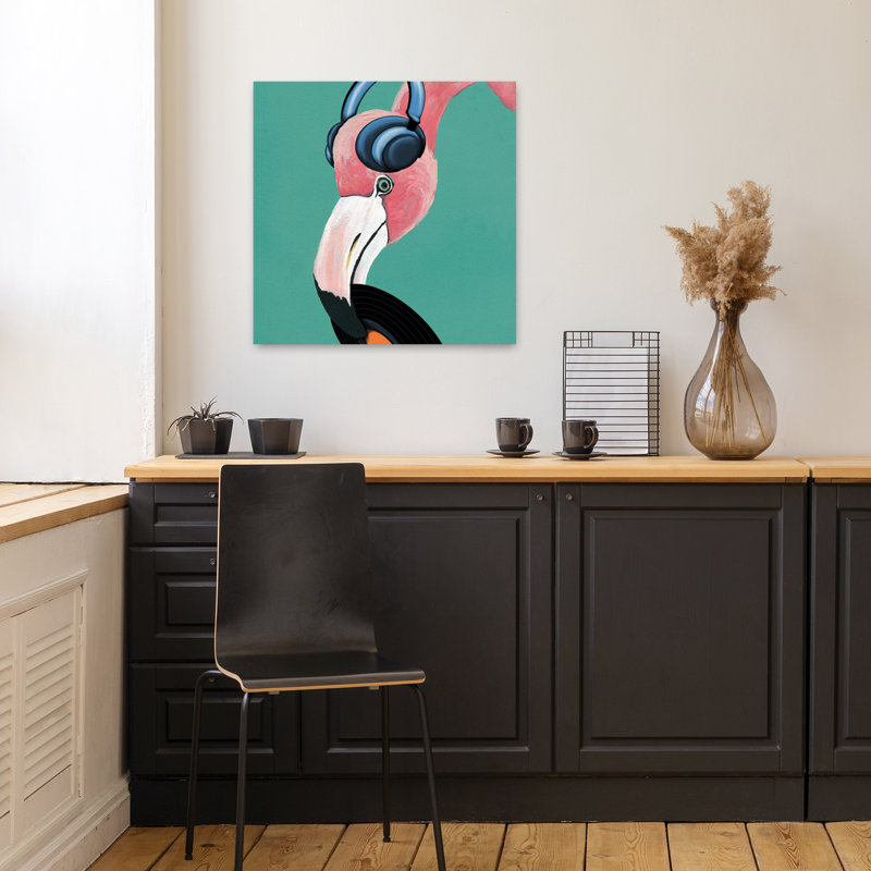 Wild Iv Square, art fantaisiste tropical, H 18 po x l 18 po