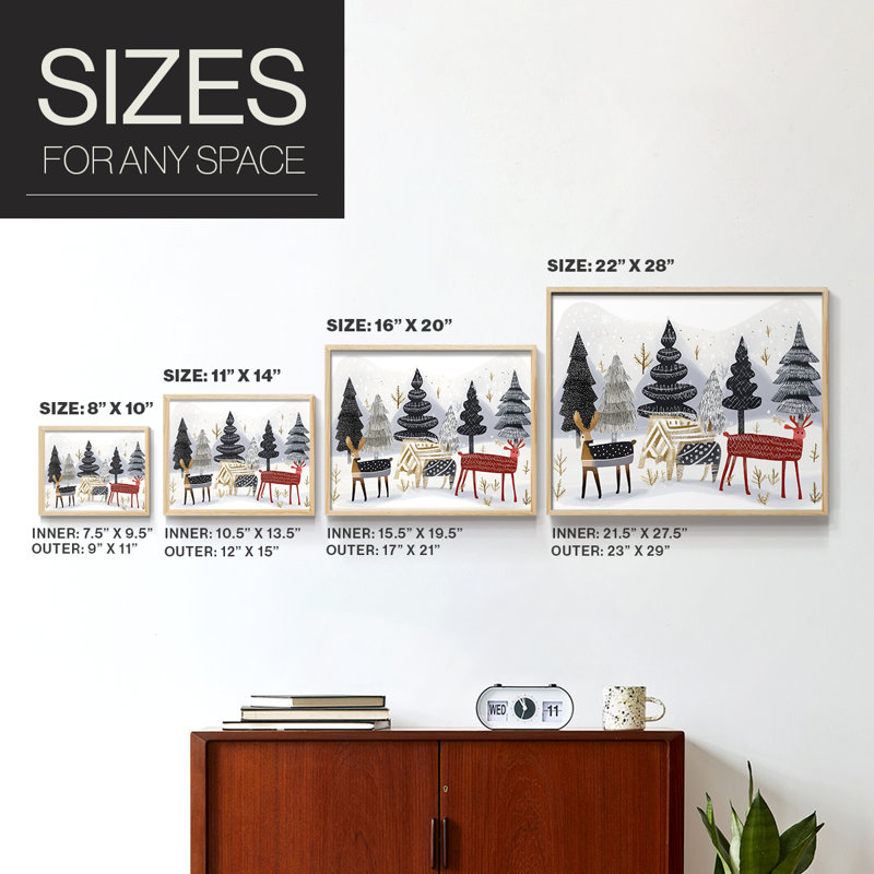 Chirstmas Art-CXLVII -Framed Print - Restickable, H 8 po x l 10 po, Naturel