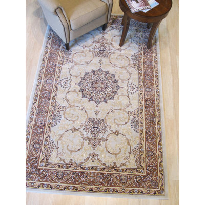 Pleasant Plains Oriental Ivory Machine Made Area Rug
