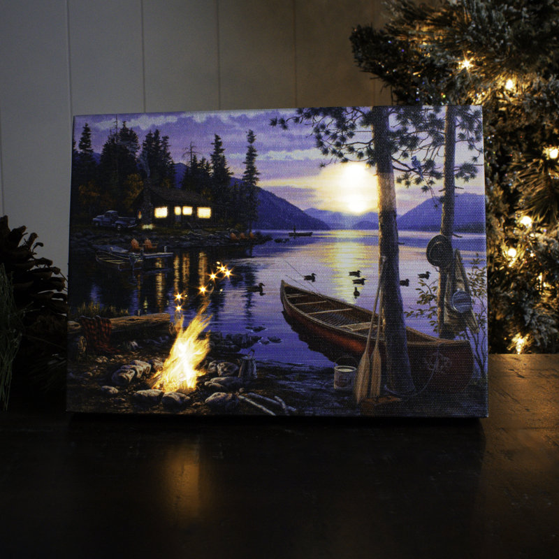 Mountain Retreat 8x6 Lighted Back Canvas