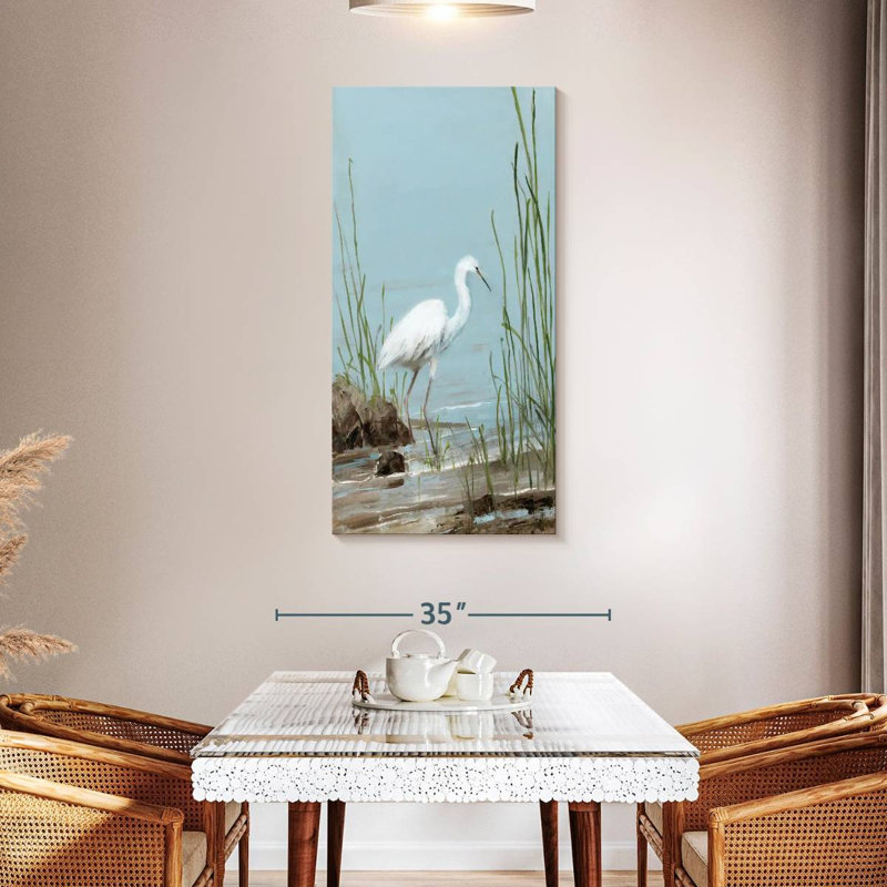 Brampt Island Egret I, 48" H x 24" W