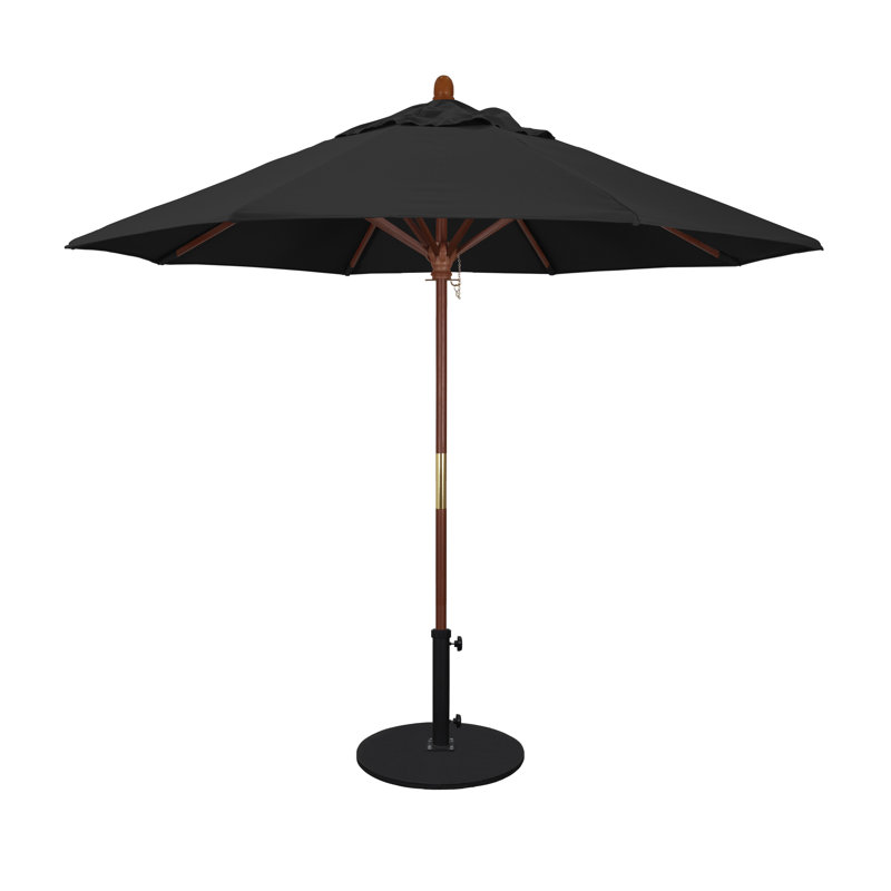 Manford 108'' Market Umbrella, Black - Pacifica