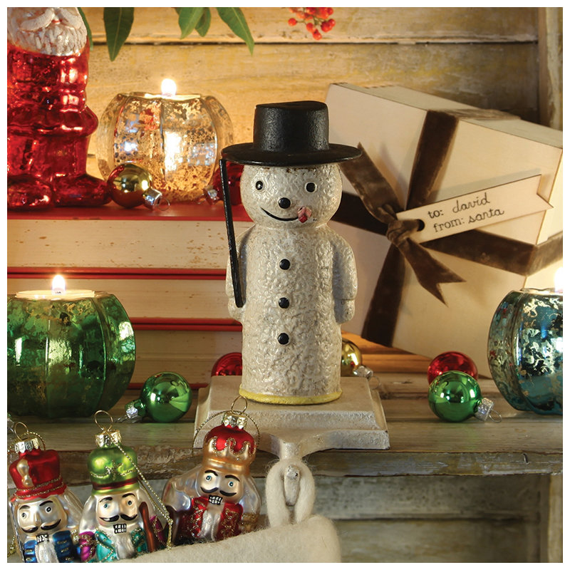 Porte-chaussette bonhomme de neige