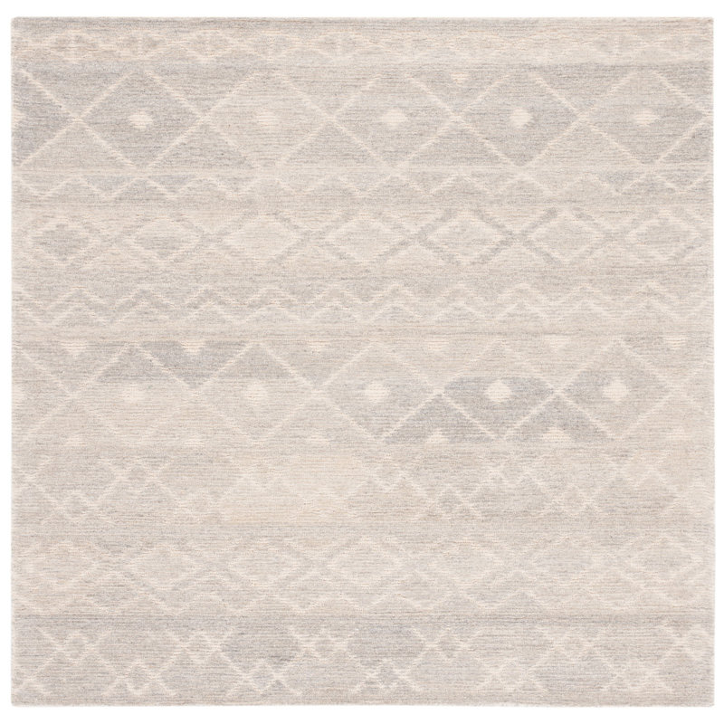 Tapis gris / beige Casablanca 306, Carré 6 pi
