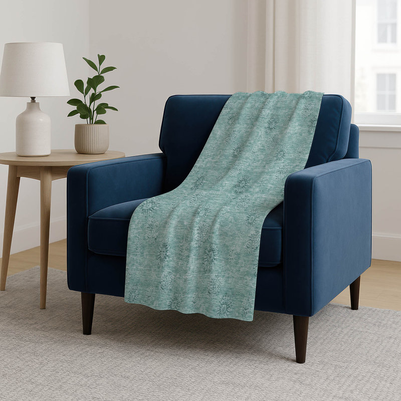 Jeté floral Sherpa ASB789 Addison, Sarcelle