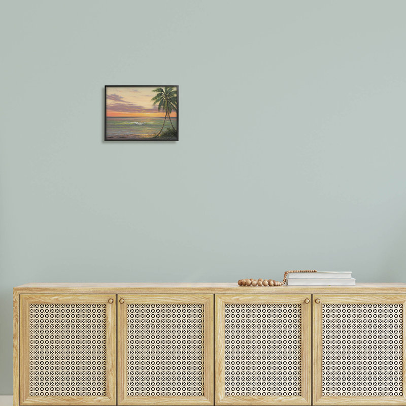 Vagues de l'océan tropical, estampe numérique de Martin Figlinski, Giclée encadrée noir minuit, H 11 po x l 14 po x P 1,5 po