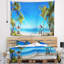 Tapisserie beach de l’île de mer avec chaises-28500462