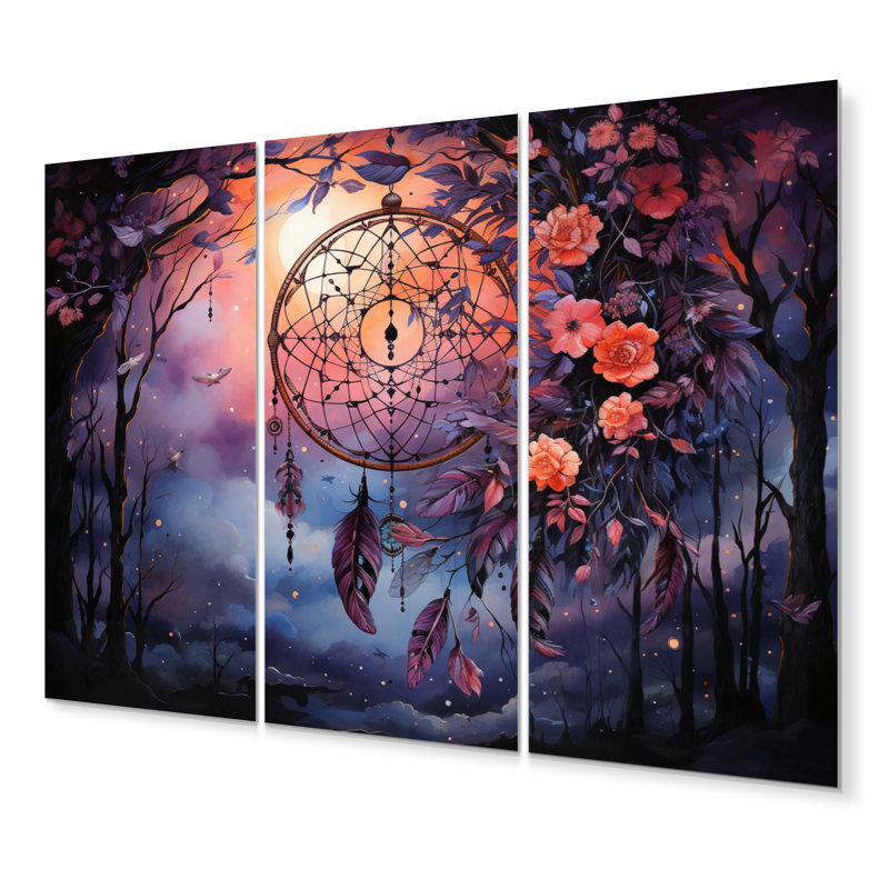 Ensemble de salon Dreamcatcher Dreams Interceptor I - Art mural en métal spirituel