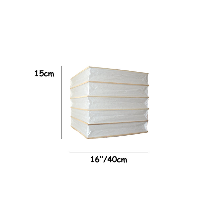 30cm H Paper Square Pendant Shade ( Screw On ), Natural