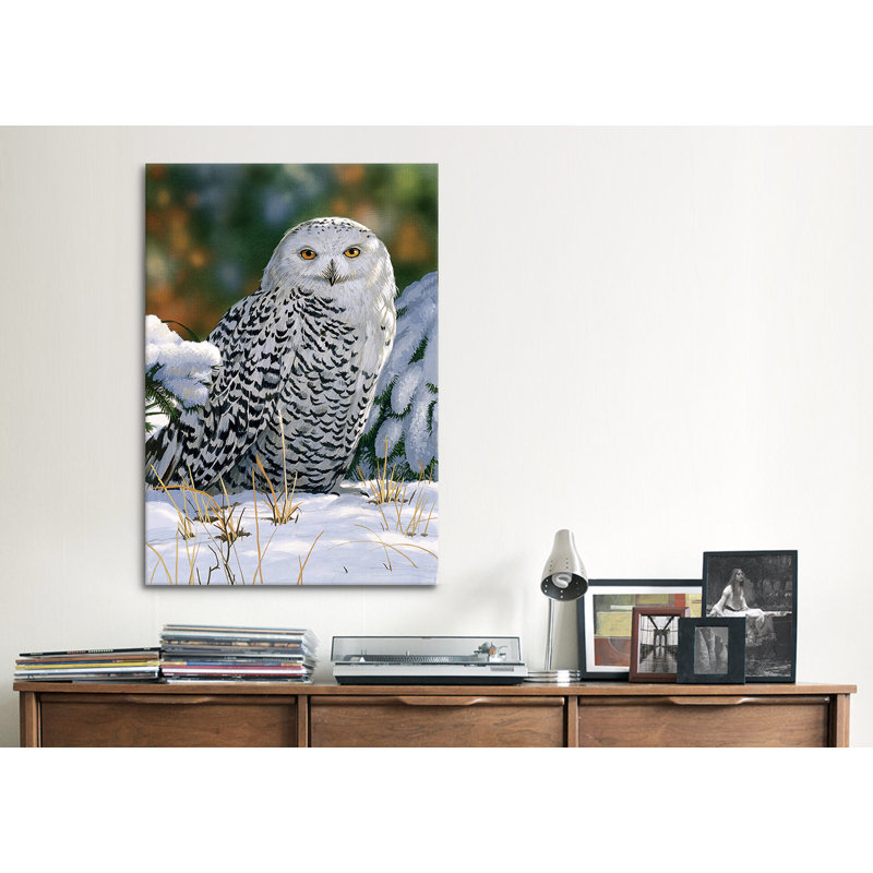 « Harfang des neiges » par William Vanderdasson tirage photographique sur toile enveloppé, 12" H x 8" W x 0.75" D