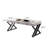 55.12"Gray Rectangle Sintered Stone Writing Desk,3-drawer-408658156