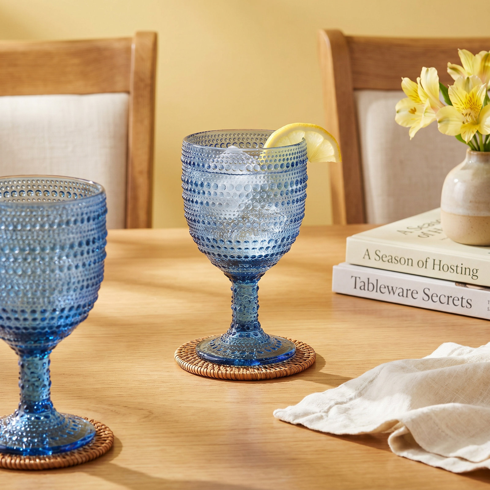 Babbitt Crystal Goblet, Navy