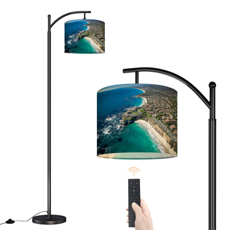 Lampe sur pied à arc avec abat-jour réglable