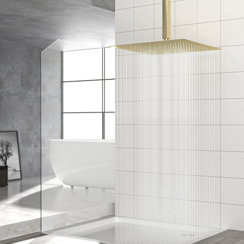 Shower Head, Rain Fixed Shower Head, Shower Head Square, Gold