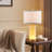 22 Inch Marble Table Lamp Set with LED Night Light and Bulbs