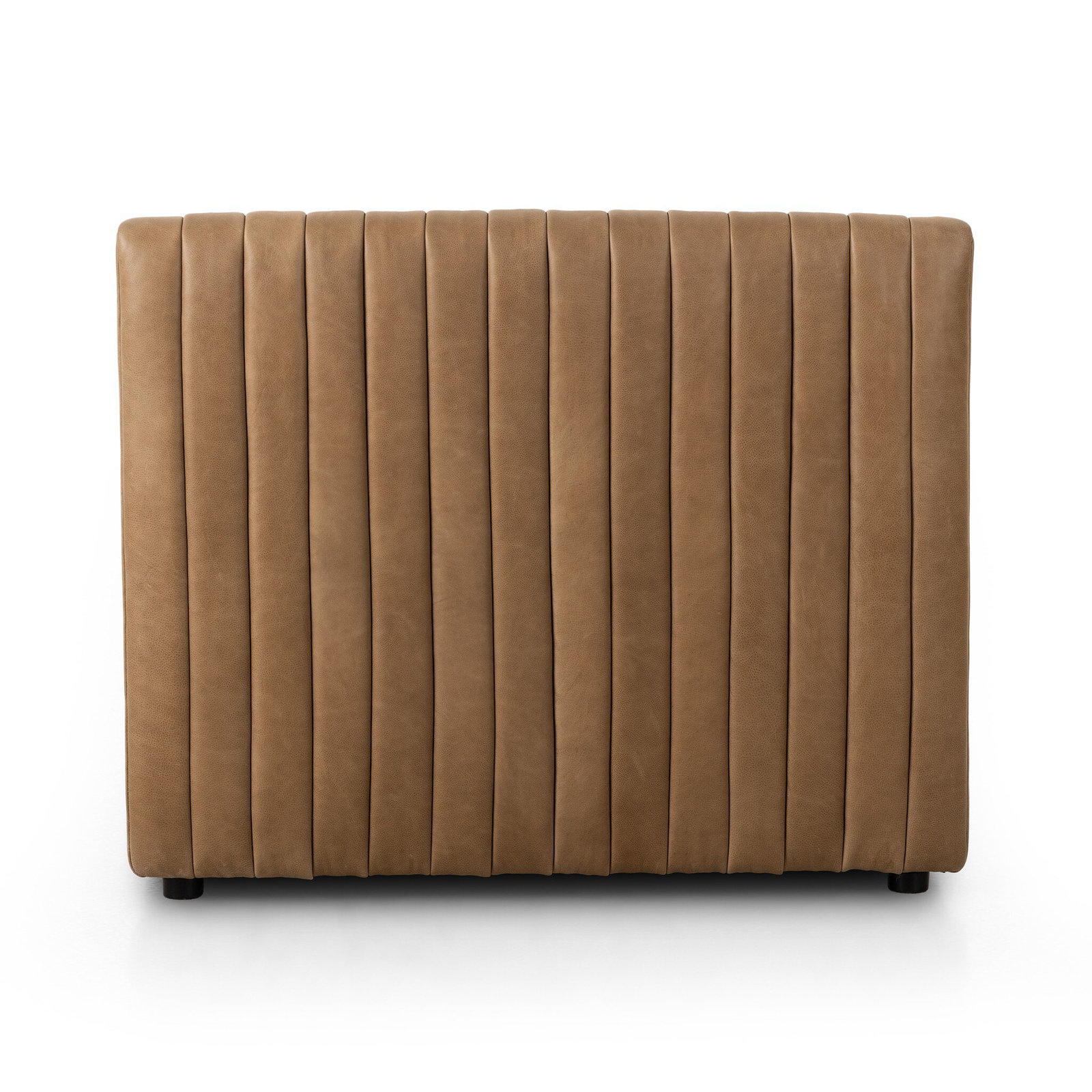 Brandt 38.5" Boucle Dining Bench, Palermo Drift Genuine Leather