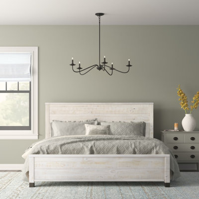 Lanora Solid Wood Panel Bed