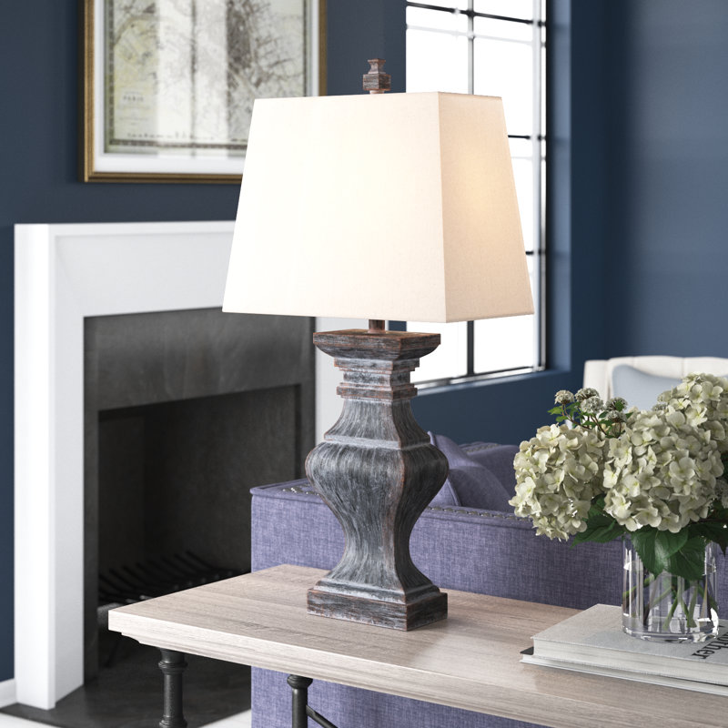 Mancia Resin Table Lamp, Black