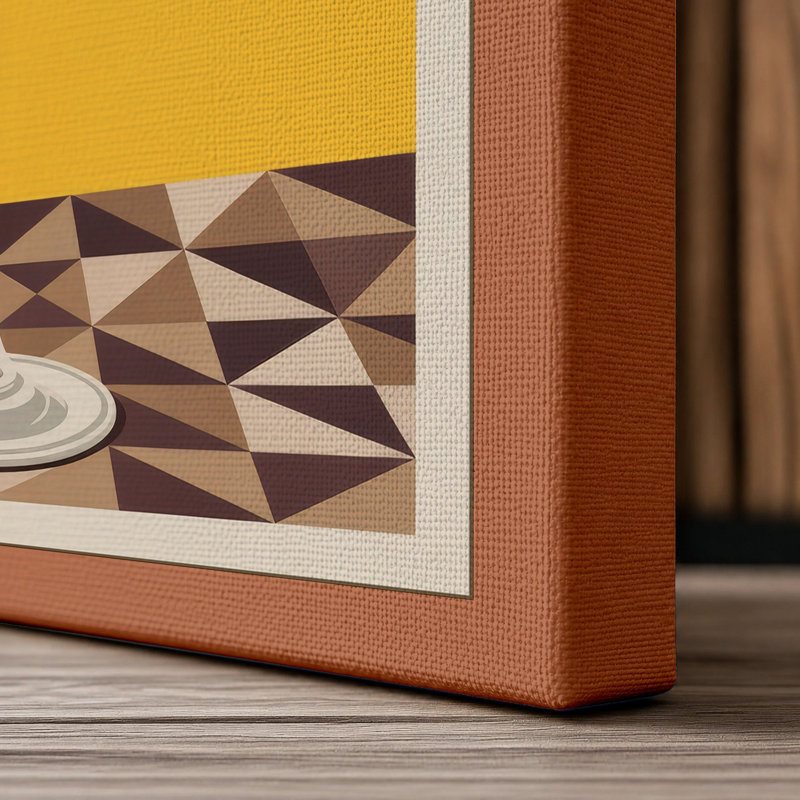 Espresso Martini Retro - Wrapped Canvas, 18x12 - 45.7 x 30.5 cm, Terracotta Border