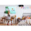 Magnetic Memo Board Whiteboard - 90 x 60 cm - With Marker and Magnets - Palm leaves