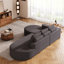 Canapé rembourré en chenille moderne avec 3 coussins, en forme de L 108,5 po, pour salon et chambre à coucher, gris, sièges, confortable, respirant, sans assemblage, lignes arrondies, forme haute résilience-265386929-265386928