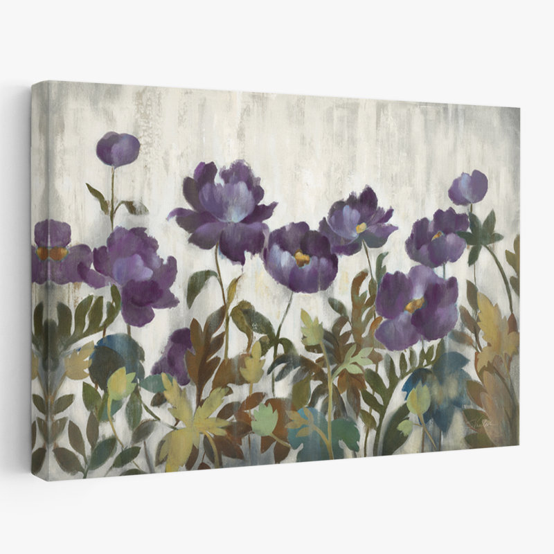 Argent et saphir en fleurs crème beige, H 24 po x l 16 po