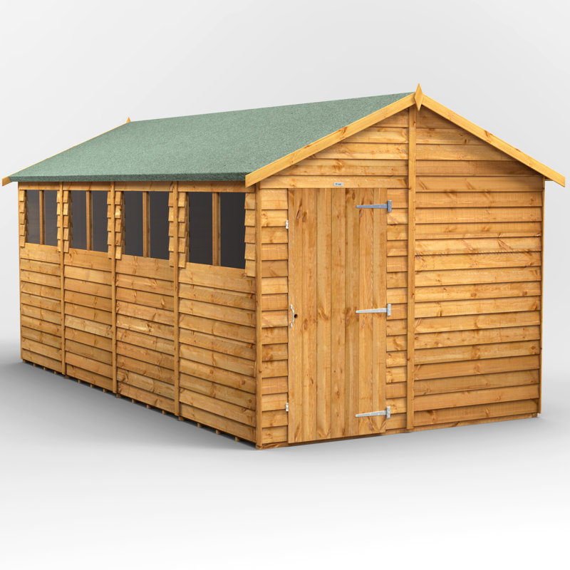 Powersheds 10 x 8ft Timber Overlap Garden Shed