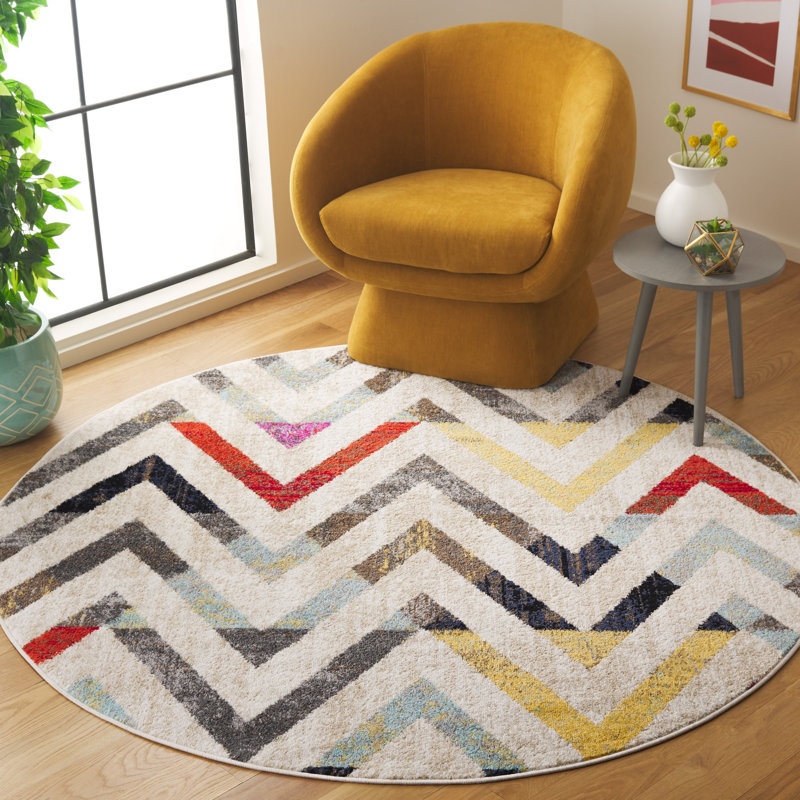 Adirondack Performance Chevron Rug, Round 6'