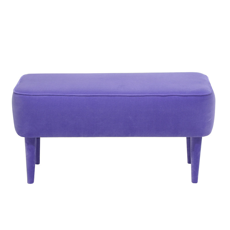 Milo Upholstered Bench, Violet, Violet