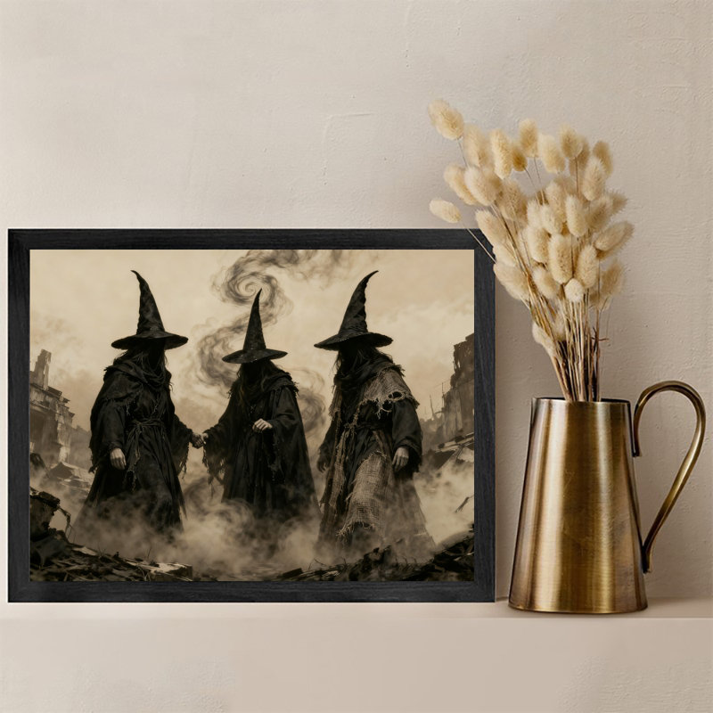 "Black Ghost Vintage Three Ghost Envoys", art mural, impressions de style rétro, H 9 po x l 11 po