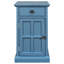 Table d'appoint antique avec porte-gobelets bleu marine. Produit à partir de placages, de bois et de bois d'ingénierie. Rangement relevable, tiroir, fente à distance. Pas d'assemblage. H 23 po x l 14 po x P 24,3 po + plateau en bois. Base solide