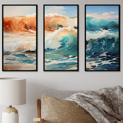 Ensemble de salon Tropical Beach Waves Fusion IV - Beach Wall Art