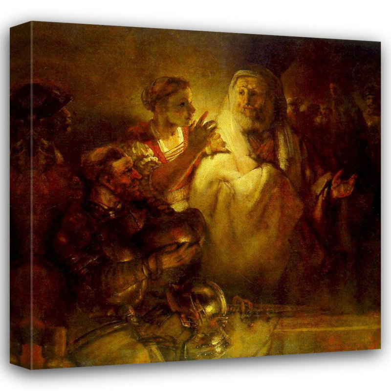 Pierre dénonçant le Christ, H 28 po x l 28 po