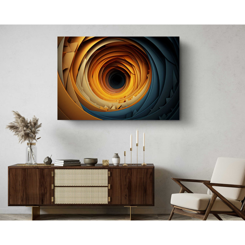 «Contemporary Contemporary», reproduction d'illusion optique 3D sur toile, H 16 po x l 24 po x P 1 po