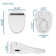 Elongated Warm Water Bidet Seat with Heated Seat, Remote Control, Self-Cleaning Nozzle, Adjustable Temperature, LED Light - White