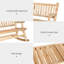 Chaise berçante en bois 2 personnes-2050071658