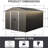 Metal Outdoor Shed - Galvanized Iron Build, Four Punched Vents, Padlockable Sliding Doors, Uncomplicated Assembly Steps Storage In Structure, Vents For Adequate Ventilation, Doors-115808119-115808121