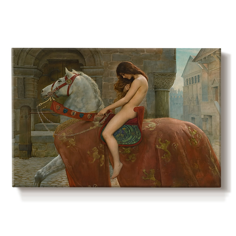 Lady Godiva-John Collier-Gallery, toile tendue-1898, 8 x 12