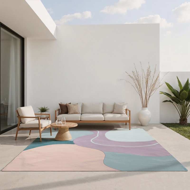 Soft Horizon Indoor And Outdoor Area Rug, Rectangle 4' x 6'