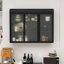 Armoire murale en verre arquée 3 portes avec design élégant et rangement polyvalent-1900467394