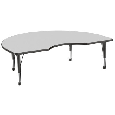 48" x 72" Kidney T-Mold Activity Table with Adjustable Legs