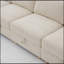 Canapé modulaire modulaire avec rangement convertible, ensemble de tissu pliant multifonctionnel pour des espaces de vie flexibles