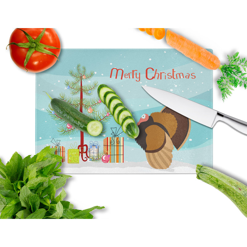Planche à découper de noël en verre trempé caroline de la turquie