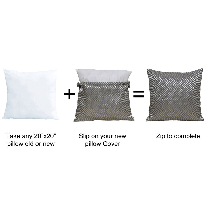 Geometric Square Cushion Cover, Charcoal