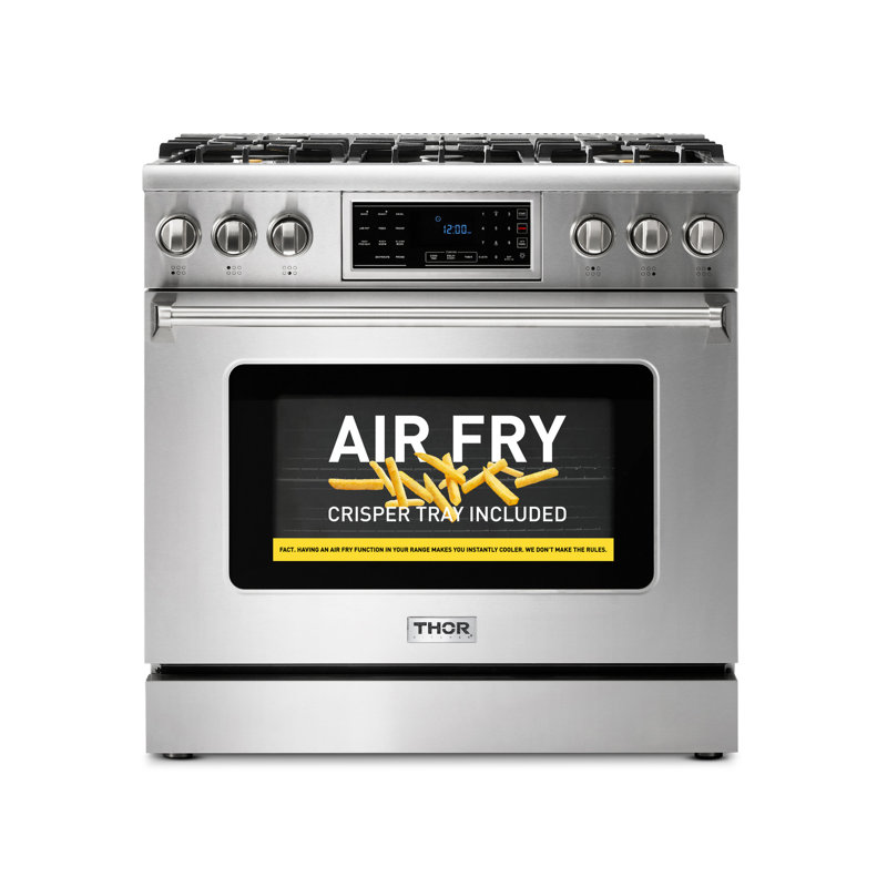 Thor Kitchen 36" 6 Cubic Feet Smart Liquid Propane Free Standing Range with 6 Burners