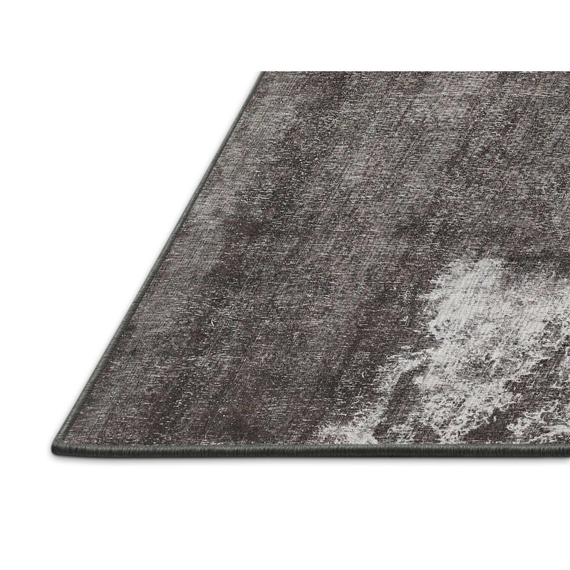 Tapis décoratif gris Prichard, Rectangle 5 pi x 7 pi