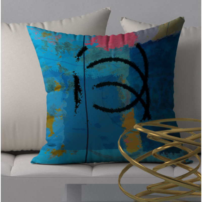 Abstract Throw Pillow, 20" x 20"