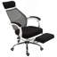 Chaise de bureau inclinable inclinable à dossier haut avec repose-pieds rétractable, appui-tête et accoudoirs rembourrés