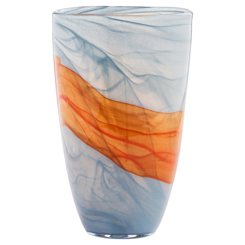Pacaya Handmade Glass Table Vase, 9.25" H x 9.25" W x 7" D